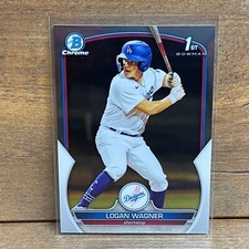 2023 Bowman Chrome Logan Wagner 1st Bowman BCP-36 Los Angeles Dodgers