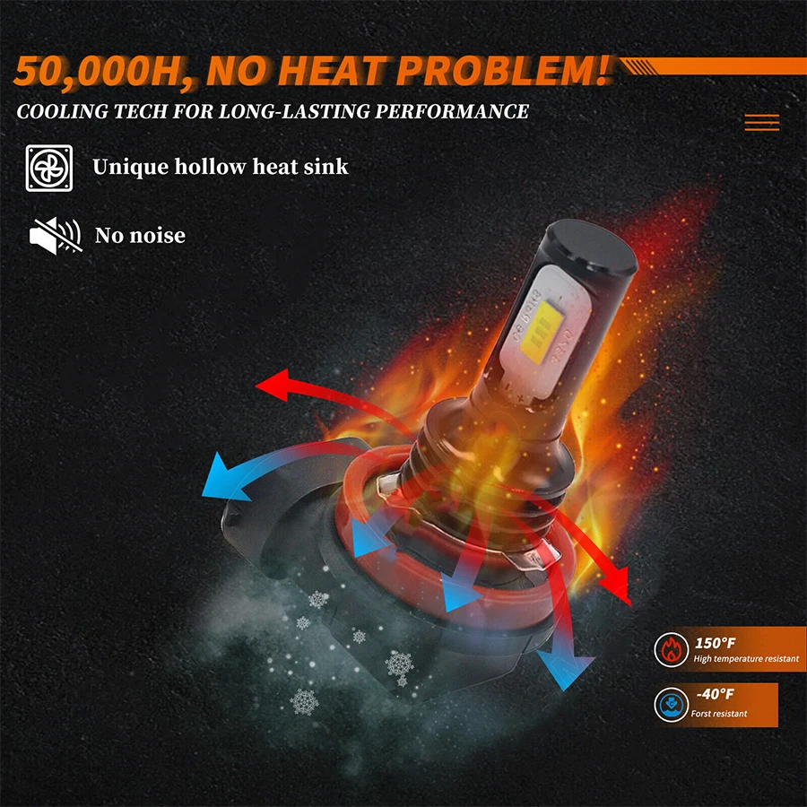 For Pontiac Vibe 2003-2008 4X LED Headlight Kit High Low Beam Fog Light Bulbs Foto 4 de 4