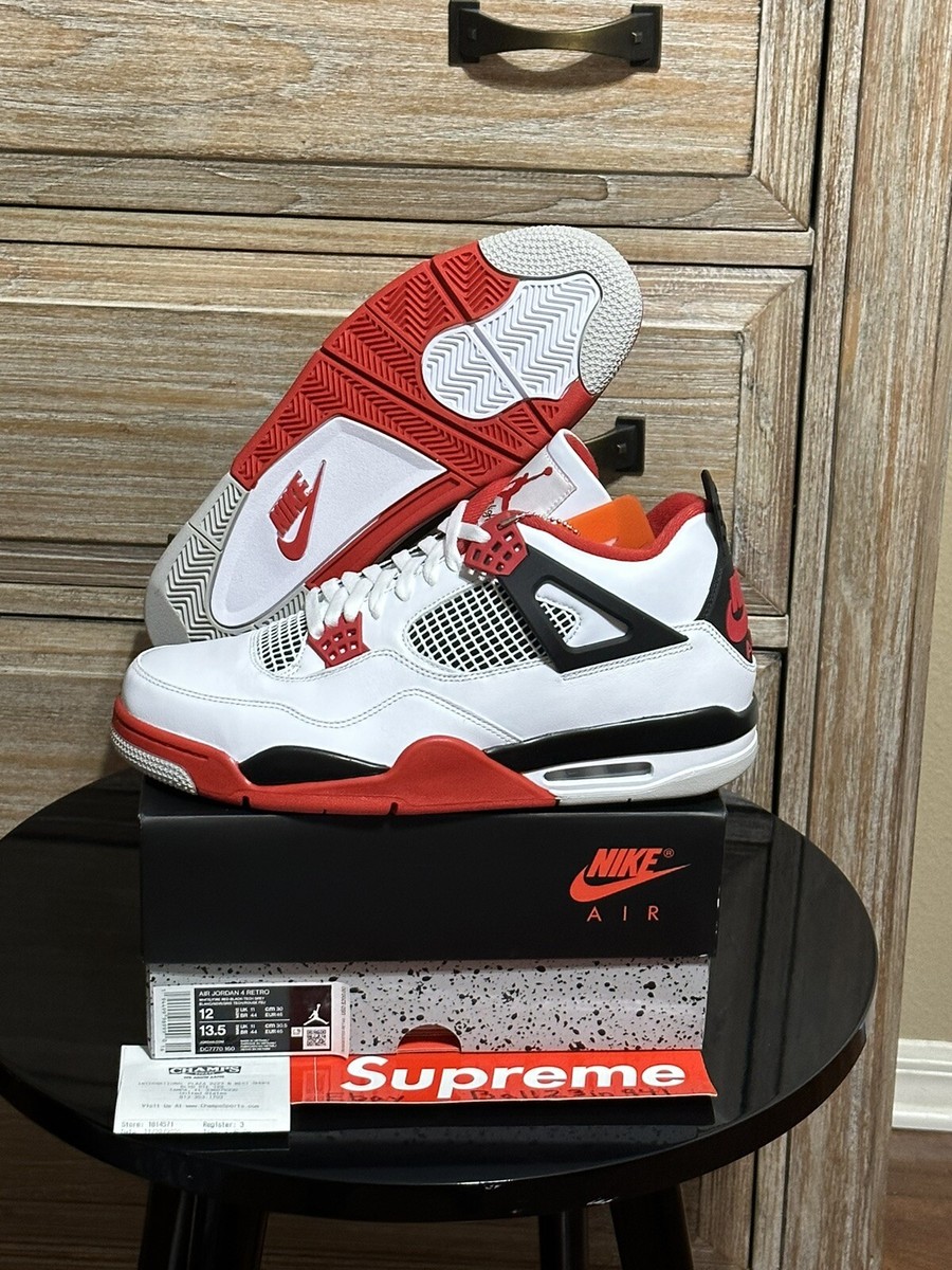 DS Brand New Air Jordan 4 Retro Fire Red 2020 Sz-12 DC7770-160 W