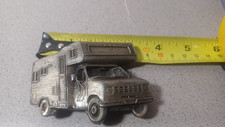 Camper RV Travel Motorhome Figural Vintage 1979 Belt Buckle by Bergamot C-210