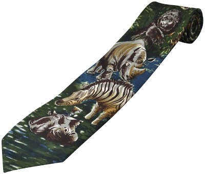 The Tie Studio - Afrikanische Tierneuheit Krawatte, Wildtiere, Zoo