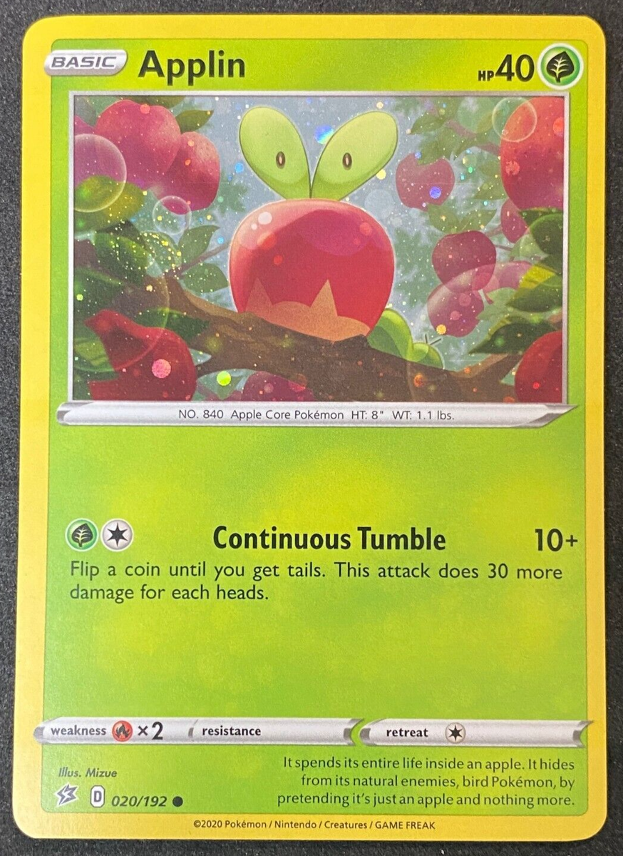 Applin - Pokemon TCG - 020/192 - Cosmos Holo Swirl NM | eBay
