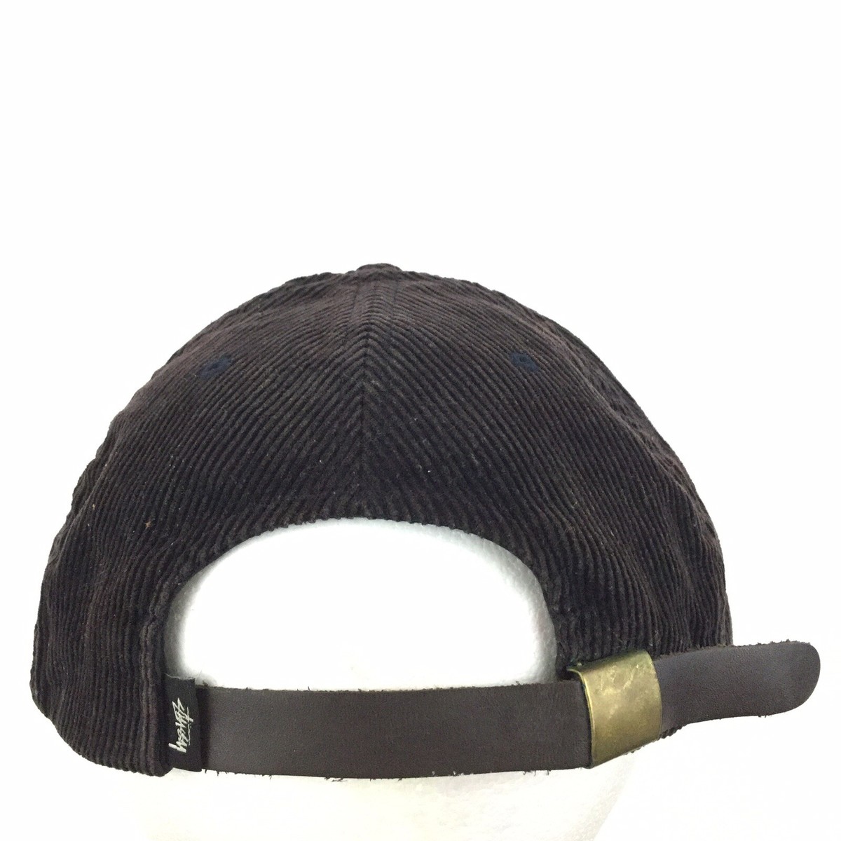 Vtg 90s Stussy Rat Cap Logo Corduroy Skateboard Hip Hop Rap