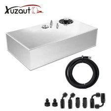 17 Gallon Top-feed Polished Fuel Cell Gas Tank+level Sender+fuel Hose Line Kits