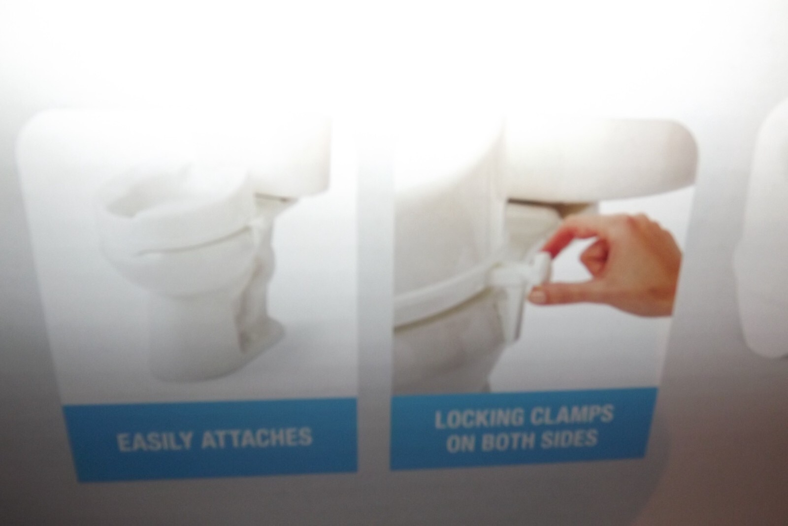 CVS Pharmacy Raised Toilet Seat Adds 4" to Height 300 LB Weight