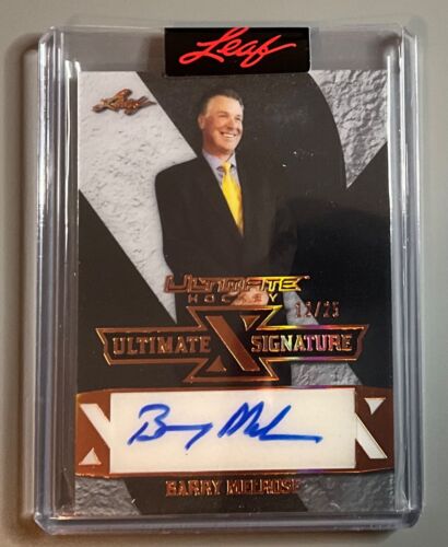 2023 Leaf Ultimate Hockey Ultimate Signature Barry Melrose AUTO 12/25 #UXS-BM1