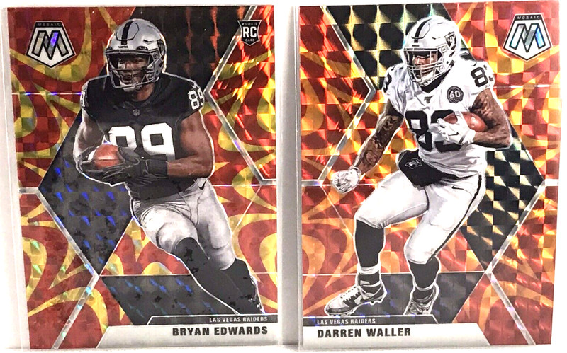 2020 Las Vegas Raiders ORANGE REACTIVE Lot (2): Bryan Edwards and Darren Waller