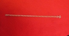 7 INCH GOLD PLATED 4MM FLORENTINED CHAIN NECKLACE EXTENDER WITH SPRING RING