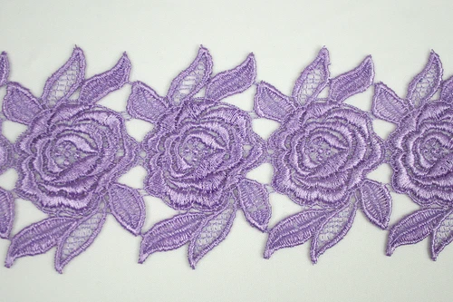 Unotrim 3" White Black Burgundy Lilac Red Gray Gold Rose Venice Lace Trim by 15"