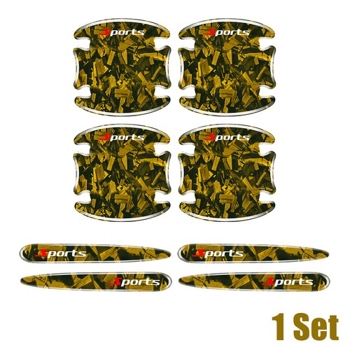 8Pcs Car Accessories Door Handle Bowl Scratch Protective Decal Sticker Universal - Foto 15 di 17