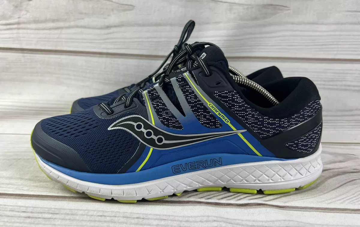 Saucony Men s S20443 1 Omni ISO Running Shoe Blue Citron Size 9.5W