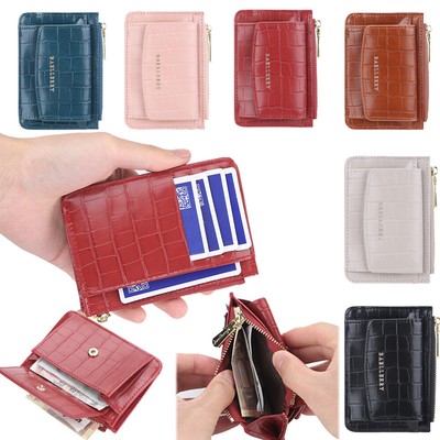 Unisex Slim Leather Wallets Clutch Front Pocket Mini Credit ID Card Holder Thin