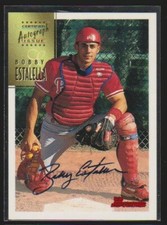 1997 BOWMAN CERTIFIED ON CARD ROOKIE BLACK AUTO #27 BOBBY ESTALELLA PHILLIES SP