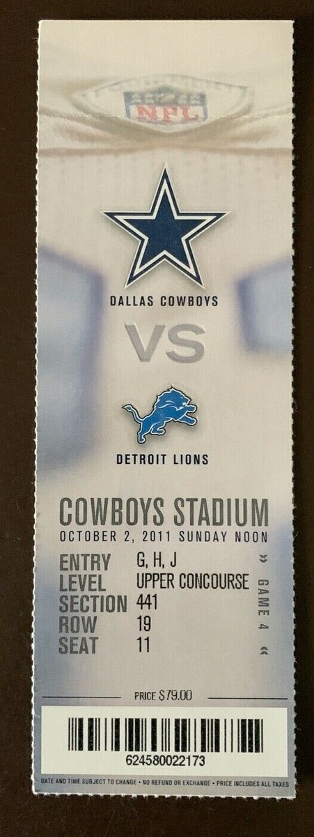 Ticket De Playoff NFL 1973 – Dallas Cowboys – Mint State – Collection