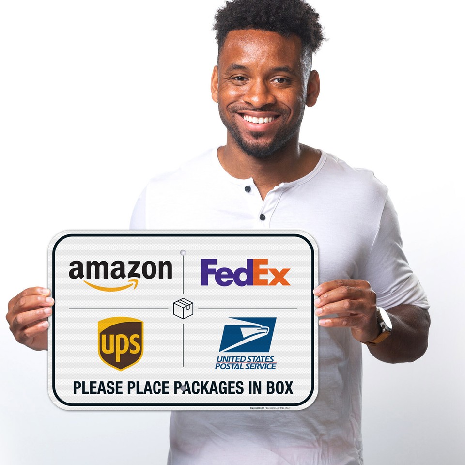 Package Delivery Sign, Delivery Instructions FedEx Amazon Ups USPS Sign ...