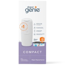 Diaper Genie Compact - Pail  165ct Refill, White  