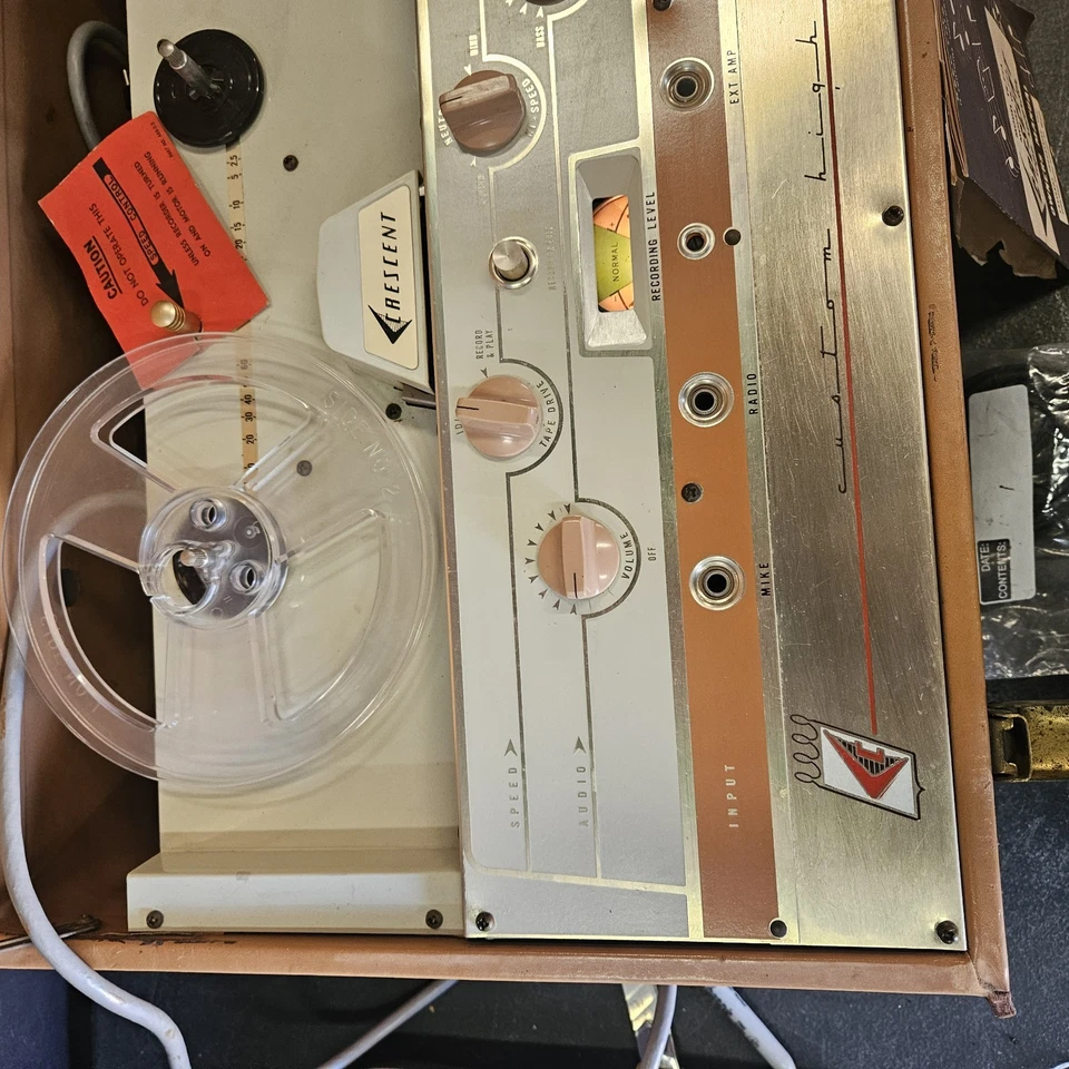 1950 年代 CRESCENT 774 REEL TO REEL 音频磁带录音机播放器 — 第 4/4 张图片