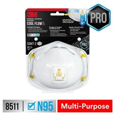 NEW 3M 8511 N95 Respirator Mask 2 Pack | 12 Mask Per Case