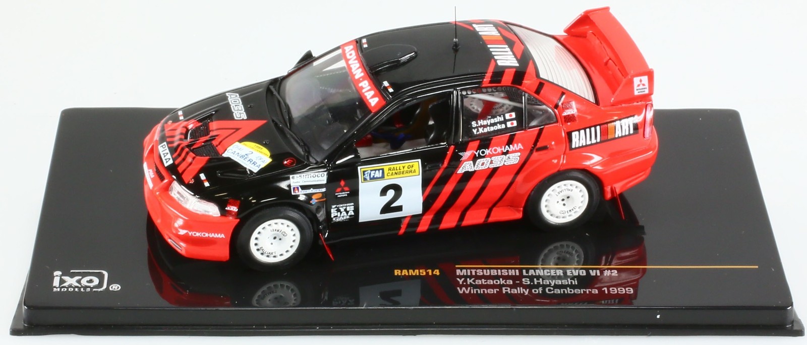 MITSUBISHI Lancer Evolution VI miniature IXOMODELS 1/43 finition premium de collection