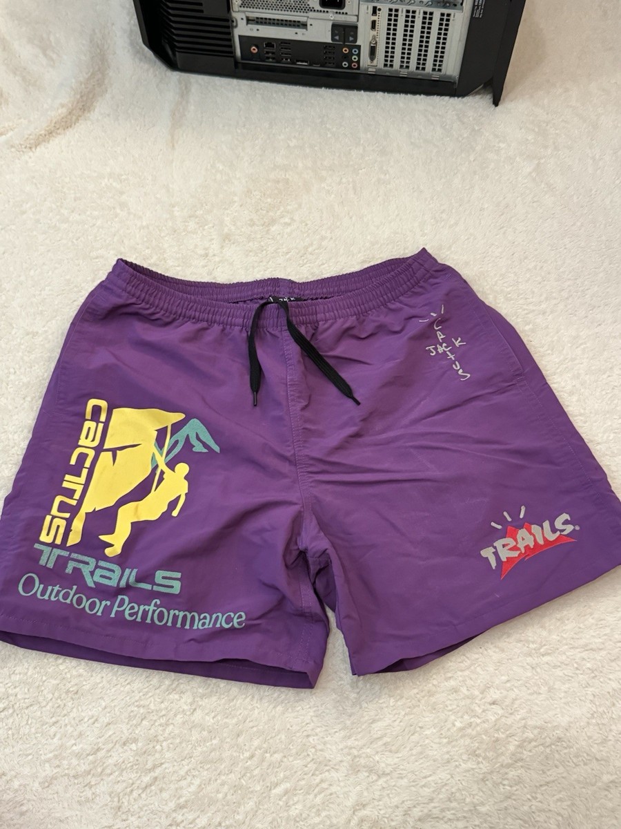 TRAVIS SCOTT CACTUS JACK TRAILS CLIMB SHORTS PURPLE MEN'S SIZE