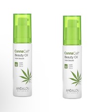 Lot Of 2 Andalou Naturals CannaCell Beauty Oi...