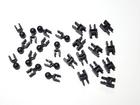 12 Rare K'NEX Dark Gray Large Ball & Socket Hinges Joint Connectors Clips KNEX