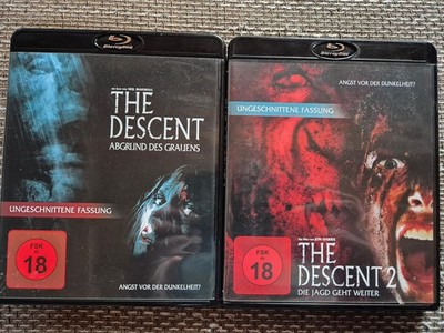 2x Blu Ray THE DESCENT Teil 1 & 2 (Horror) FSK 18, uncut