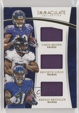 2016 Panini Immaculate Trios Jerseys 21/49 Chris Moore Kenneth Dixon #MDR 0v1