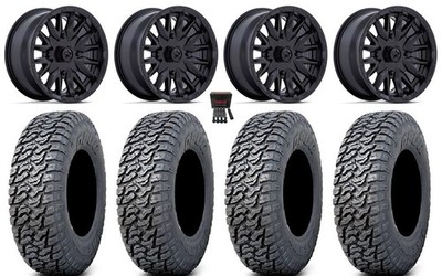 MSA Creed 15'' Wheels Black 33'' Daemon Tires Yamaha YXZ1000R