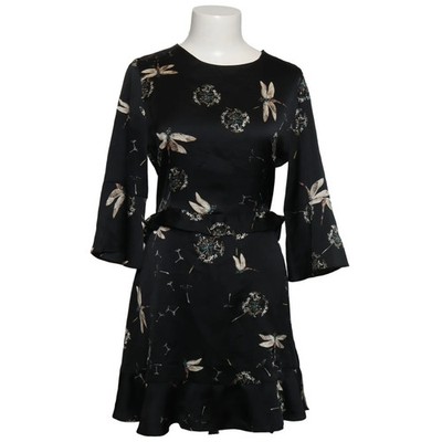 Zara Basic Collection, Kleid, Größe: M, Schwarz/Mehrfarbig, Polyester #tb2