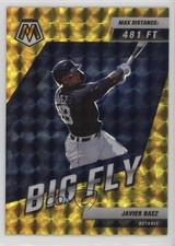2022 Panini Mosaic Big Fly Reactive Yellow Prizm /99 Javier Baez #BF-1 1dm4
