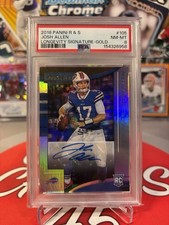 2018 Rookies & Stars Football Josh Allen Longevity Gold Rookie Auto /10 PSA 8