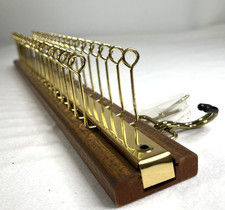 Swank 36 Hook Automatic Brass  Wood Tie  Belt Rack  Box  Screws New