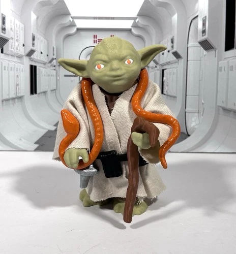 STAR WARS CUSTOM VINTAGE KENNER STYLE 6" YODA ORANGE SNAKE FIGURE 3D PRINT