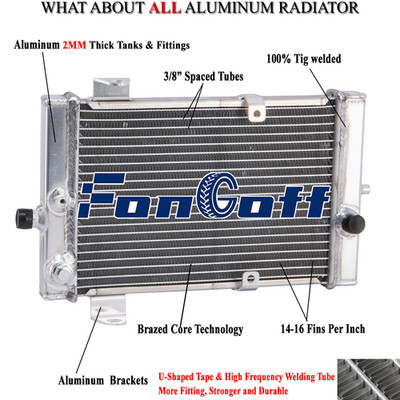 Aluminum Core Radiator For 2004-2009 Kawasaki KFX700 KFX 700 2006 2007 2008