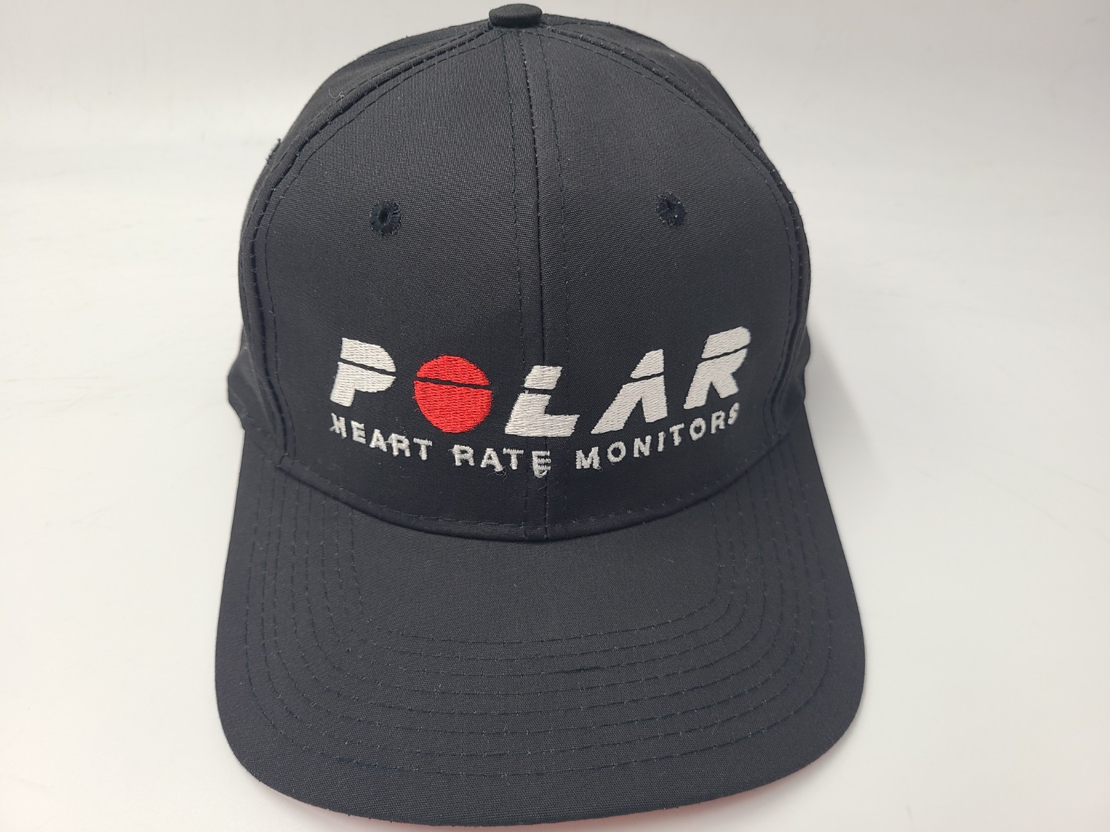 Vintage Polar Heart Rate Monitors Snapback (Fits Small) Hat Cap Men Black Red