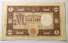 1000 LIRE GRANDE M DECR. MIN. 12 Luglio 1947 e 12 Agosto 1943  Einaudi 