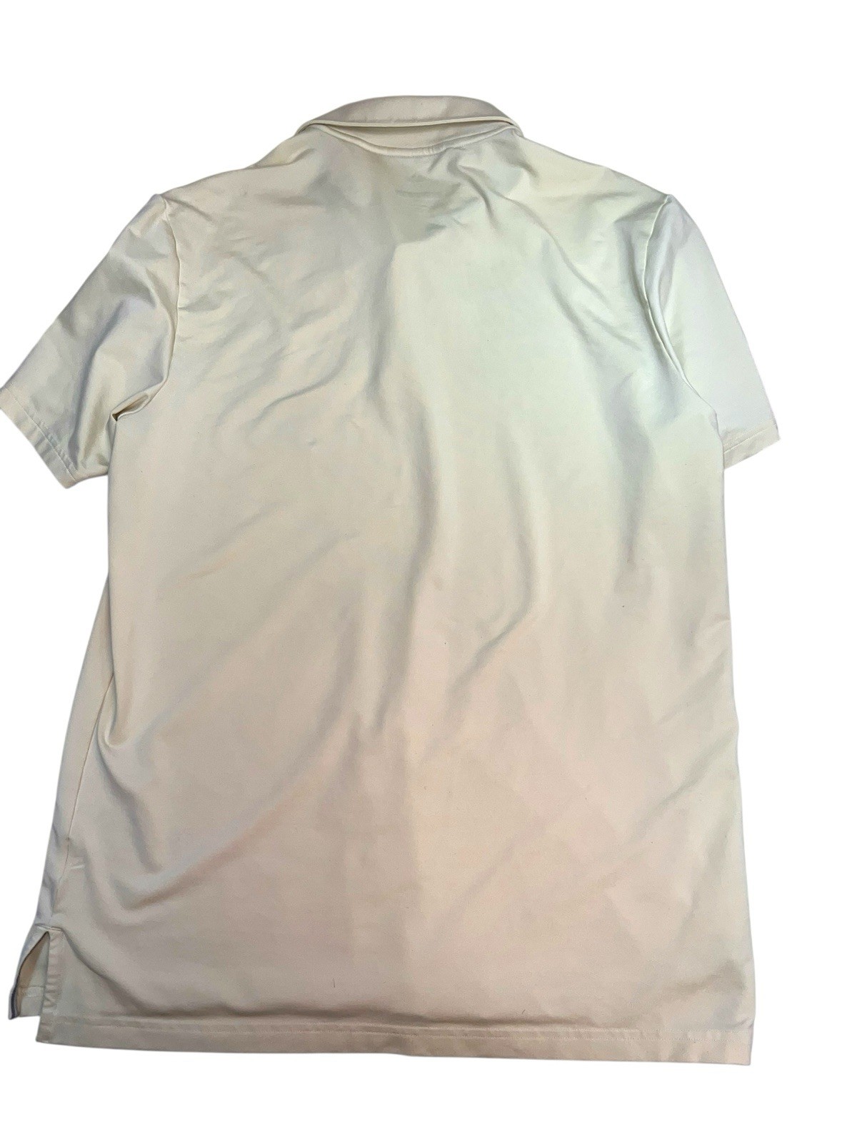 Adidas Polo Shirt Men's Medium Light Yellow Golf Performance Athletic Logo thumbnail 7