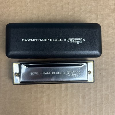 Stagg Howlin Harp Blues Diatonic Harmonica Key of C with Hard Case Collectible