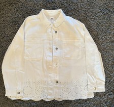 Ladies White Boxy Denim  Jacket By Encuentro BNWT RRP 39.00 Size 16