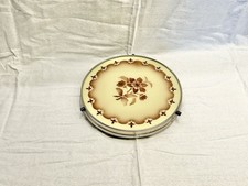 Antike Tortenplatte Metall/Glas Florales Spitzdekor Drehbar