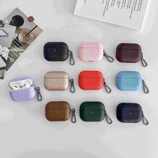 For Airpods 4th/3/2/1/Pro 3 2025 PU Leather Thin Slim Front LED Visible Case