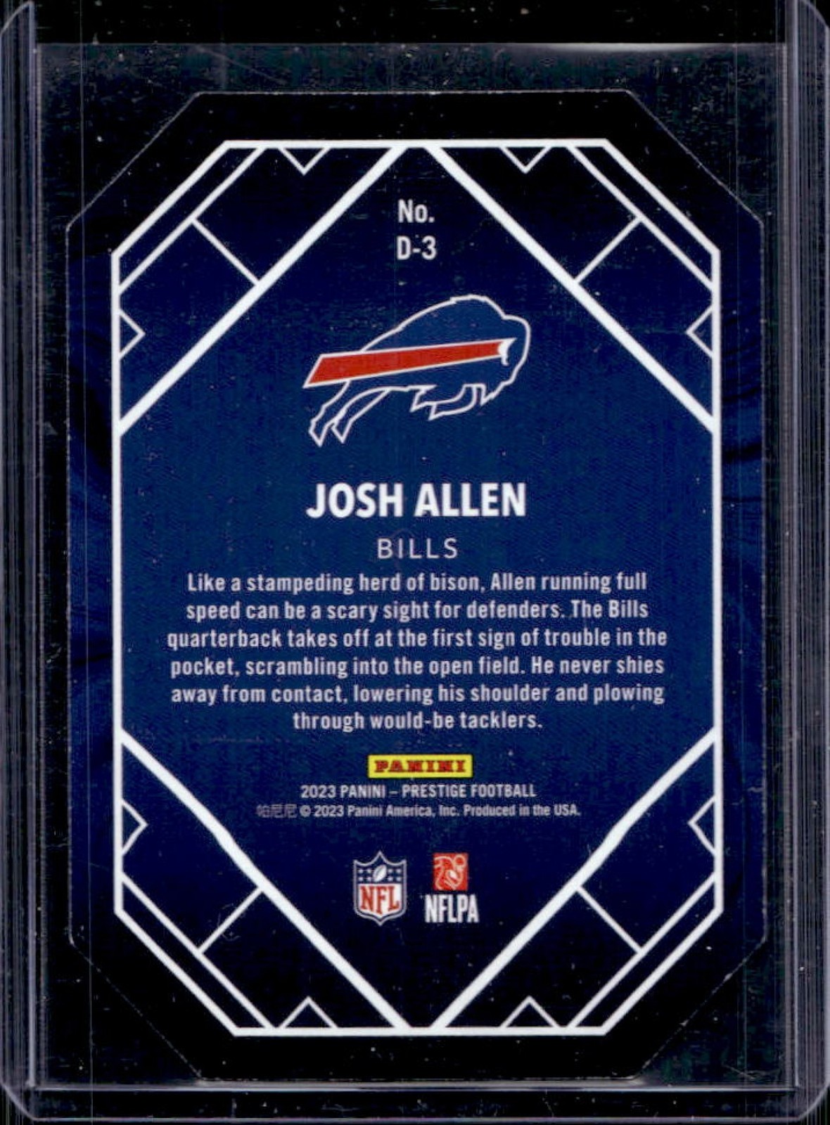 2023 Prestige Josh Allen Decorated #D-3 Bills