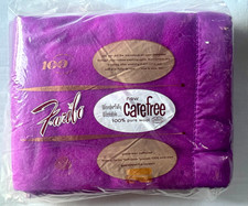VTG Faribault Woolen Mill Faribo Purple Satin Ends 100% Pure Wool 86x84 Blanket