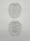 Vintage Milk Glass Candy Trinket Dish Set of 2 Hazel Atlas Grape White