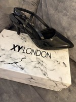 Xy London Black Patent Heels Size 7