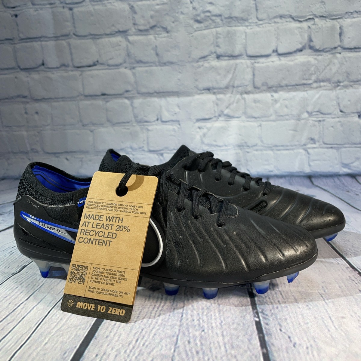 Nike Tiempo Legend 10 Elite FG Cleats Black DV4328-040 Mens Sz 6