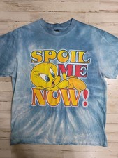 Vintage 2001 Tie Dye Tweety Bird "Spoil Me Now" Size Large T-shirt Looney Tunes