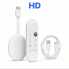 Chromecast HD with Google TV | Streaming Device | Voice remote | White