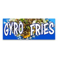 Gyro Fries Vinyl Banner with Optional Sizes Made in the USA 
